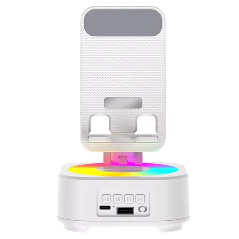 FGHGF Bluetooth Speaker Phone Stand with LED and Rechargeable Battery