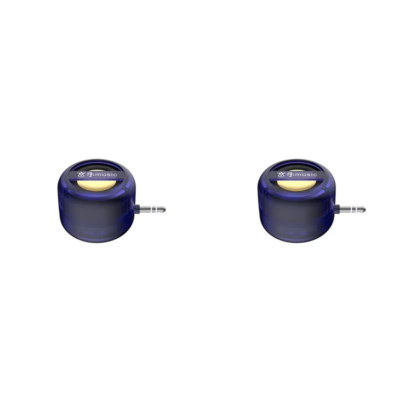ABUO-2X Mini Wired Speaker Transparent Blue