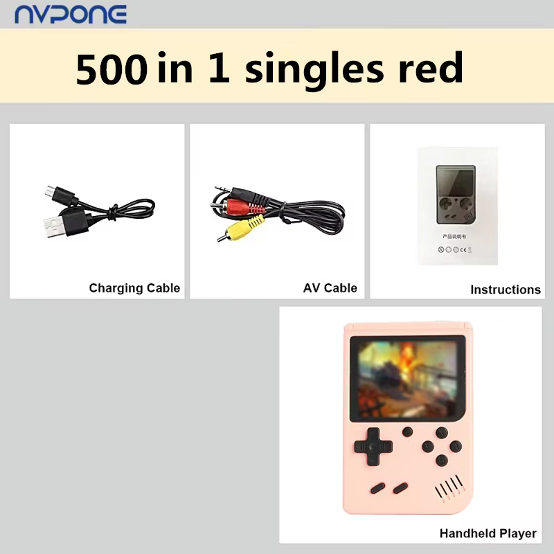 Portable 5-Inch Handheld Console with 500 Classic Games