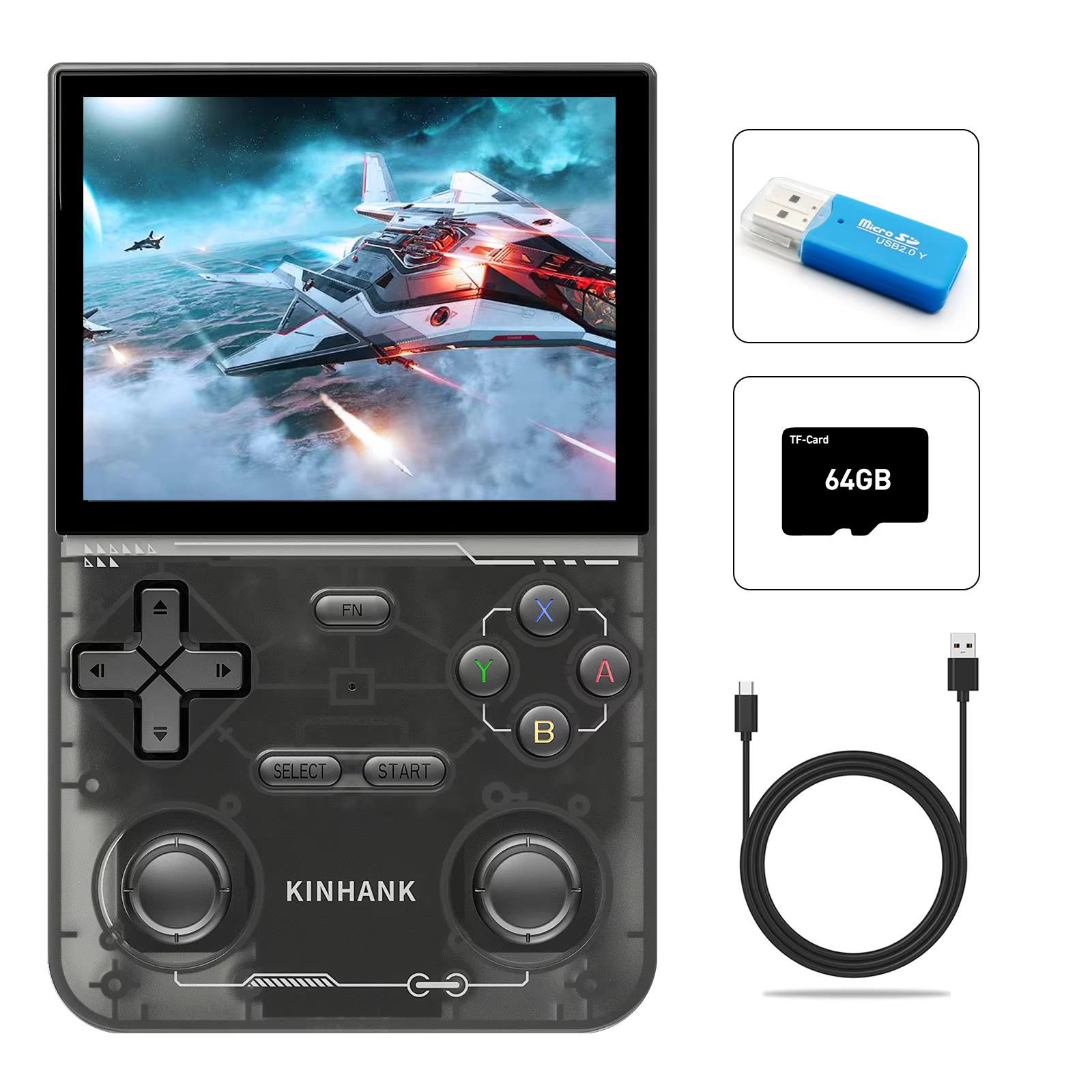 KINHANK K36 Retro Handheld Game Console 16000+ Games
