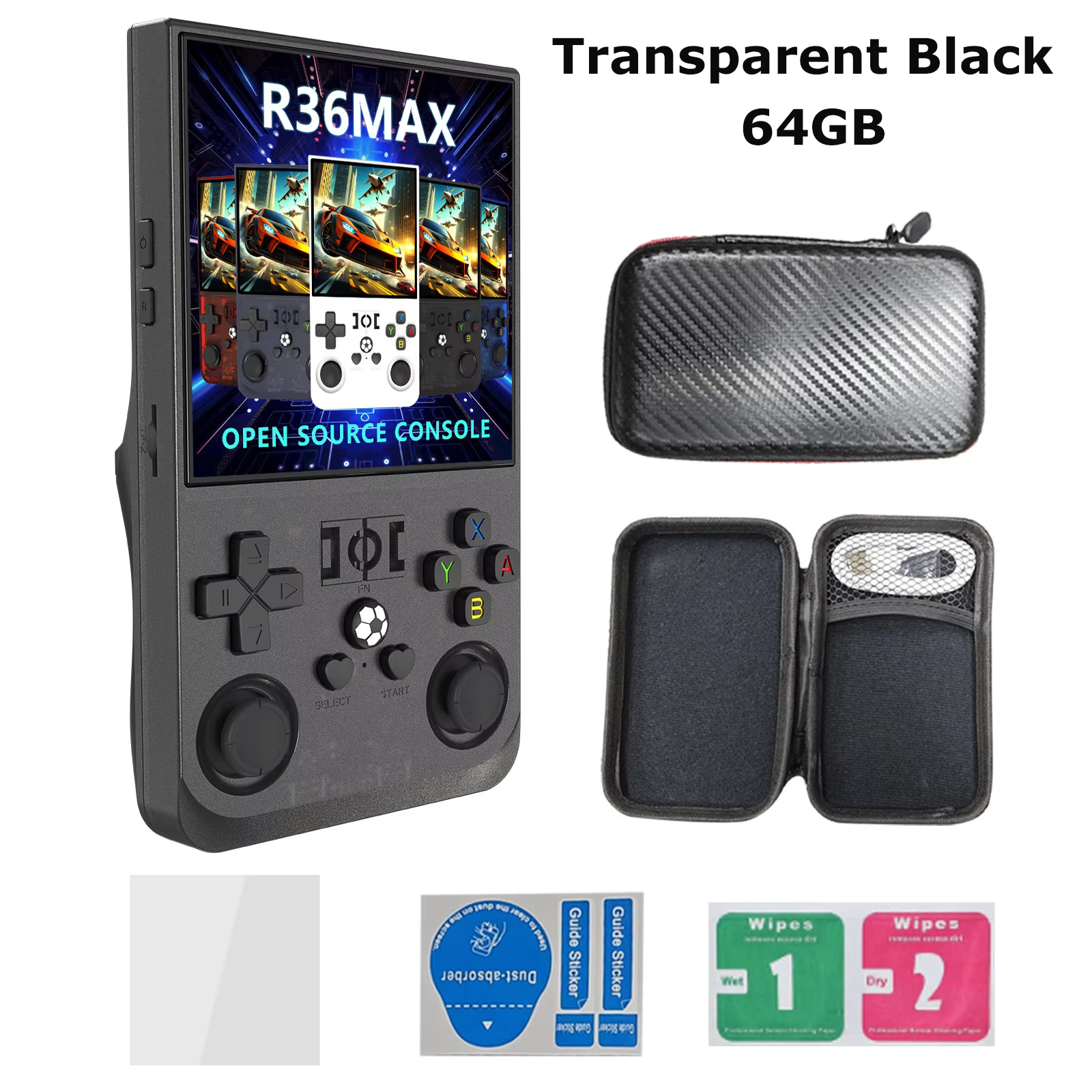 R36MAX Retro Handheld Game Console 4-Inch IPS Screen