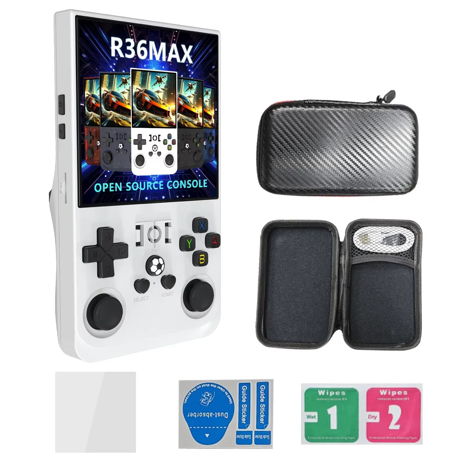 R36 Max Handheld Game Console 4-inch IPS Screen 64/128GB
