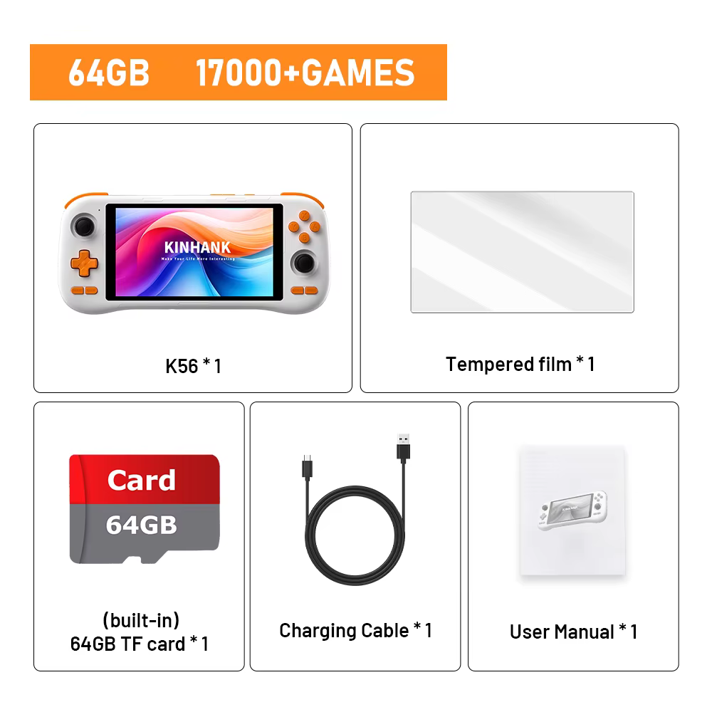 KINHANK K56 Handheld Game Console 5.5'' Touchscreen Android14