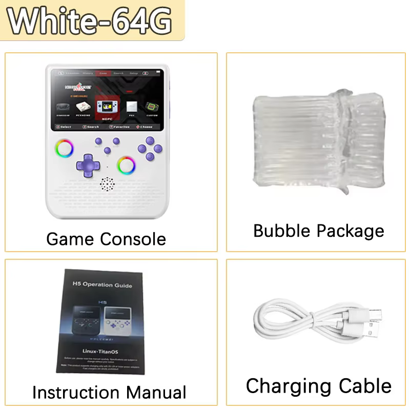 LYCHZH Retro Handheld Console 5-Inch 14000+ Games