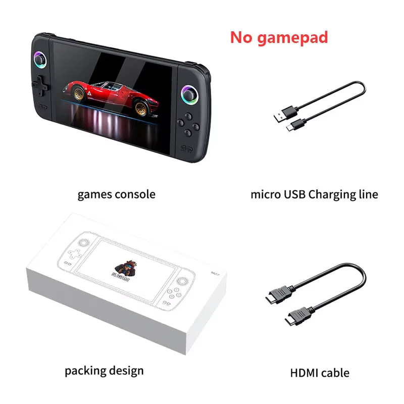 HD M27 Retro Handheld Game Console 7inch IPS Screen