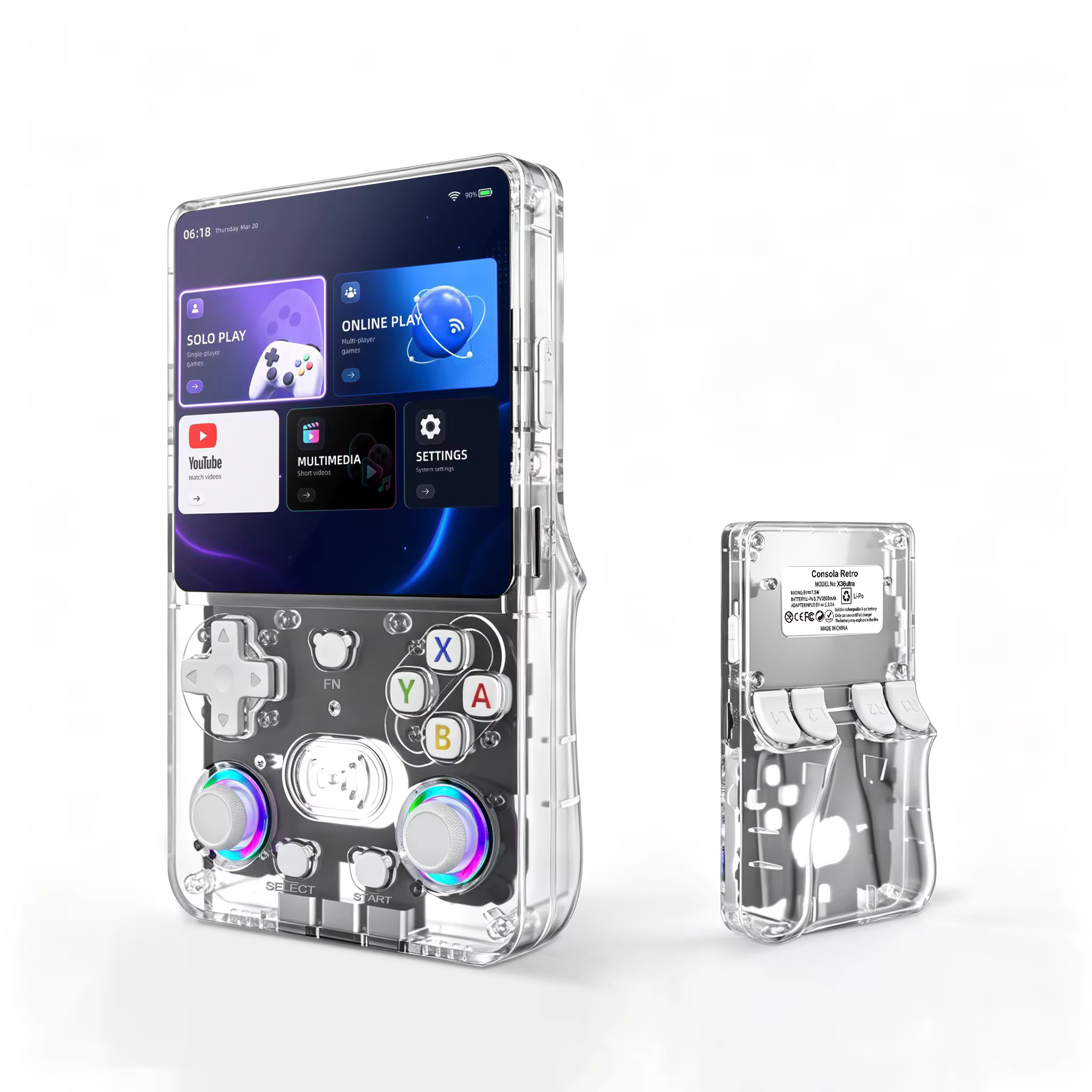 X36 Ultra Handheld Gaming Console with 4.3-Inch IPS Touchscreen