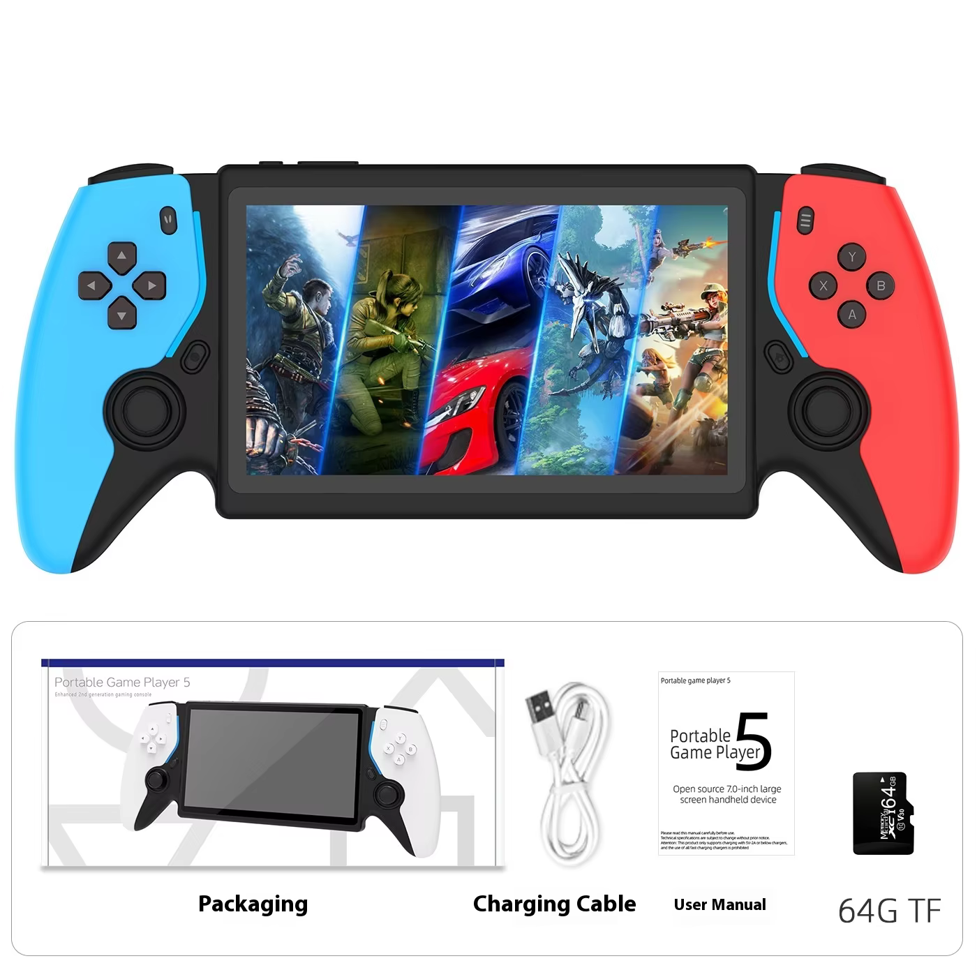 7-Inch 64GB Open Source Handheld PS5 Game Console