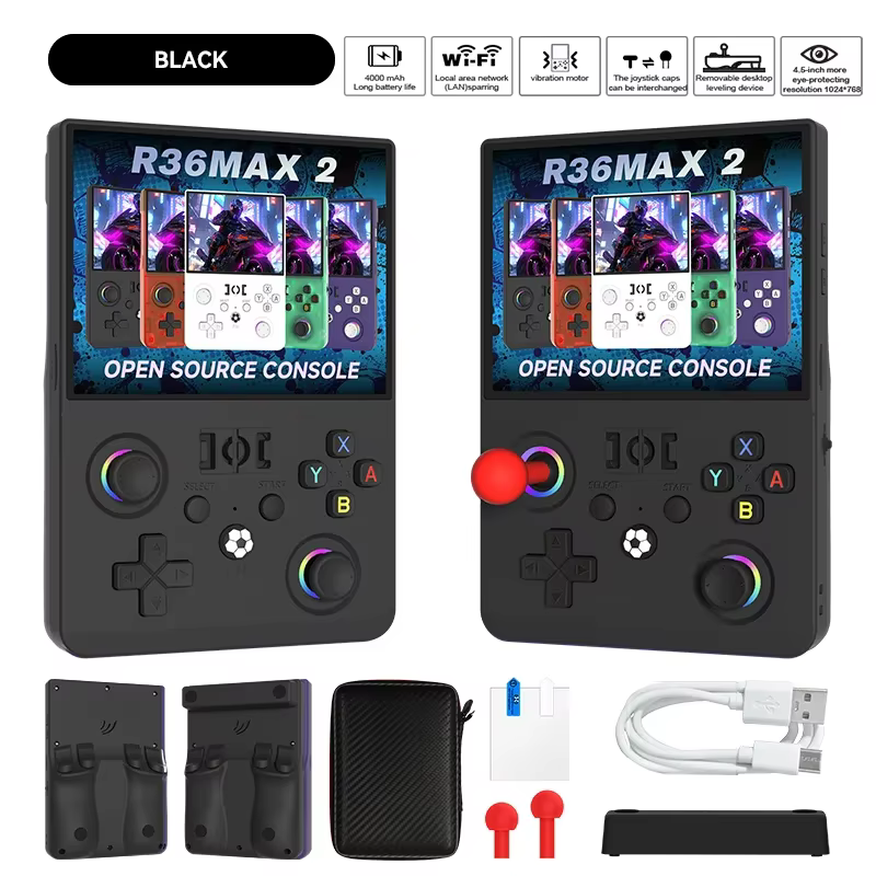 2026 R36MAX2 Retro Handheld Game Console 4.3" HD