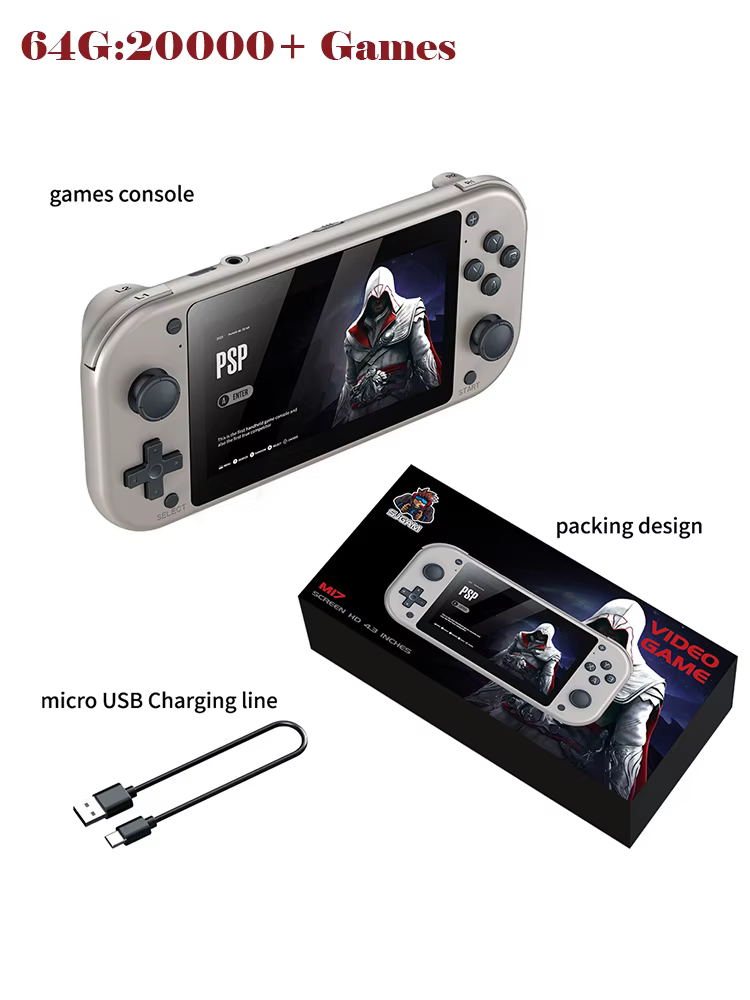 M17 4.3" Retro Handheld Console with 20000+ Games