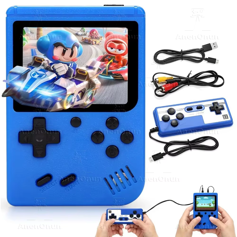 400 Games Retro Handheld Console with 2 Controllers