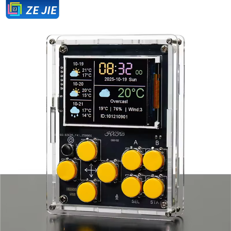 Multi-Function Handheld Game Console with AI Robot & Clock