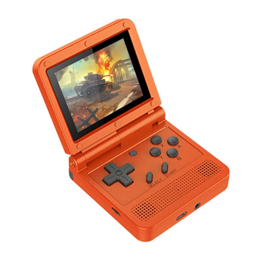 New V90 3-Inch IPS Flip Handheld Game Console Retro 16 Simulators