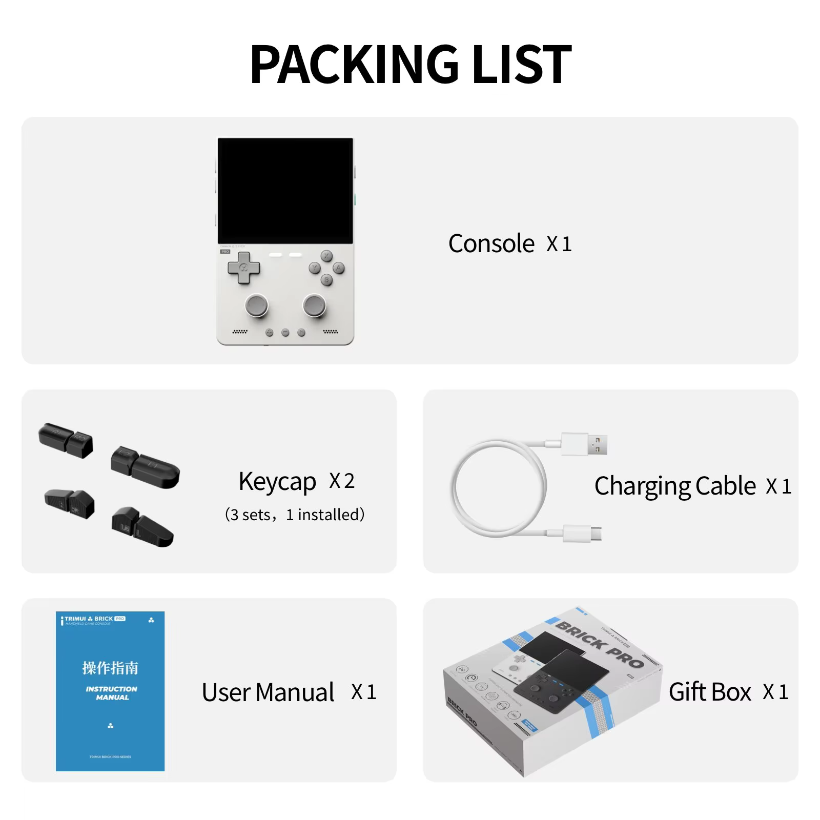 TRIMUI BRICK PRO Handheld Game Console 3.95" IPS Screen Linux System