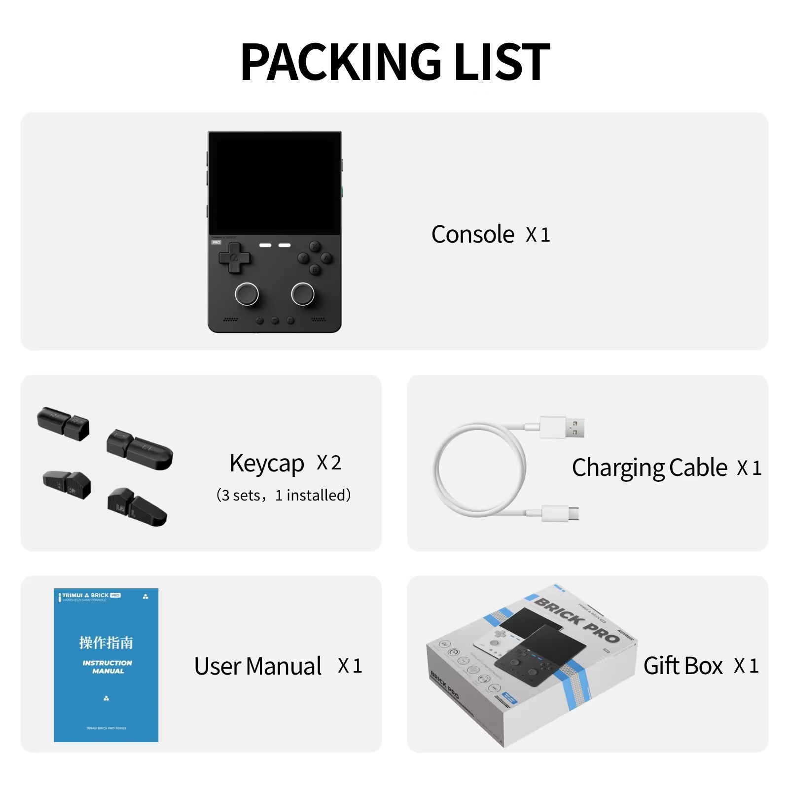 Trimui Brick PRO Handheld Gaming Console 3.95" IPS Screen