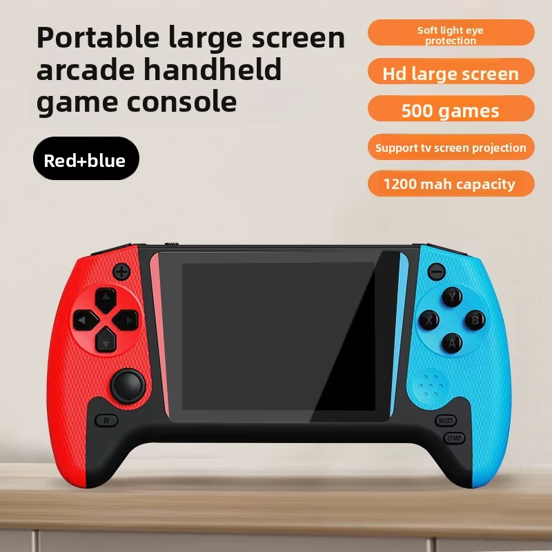 Retro Handheld Game Console with 3.5in LCD & 500 Games