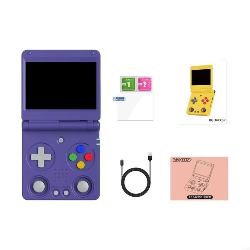 Foldable Retro Handheld Gaming Console 64GB Portable