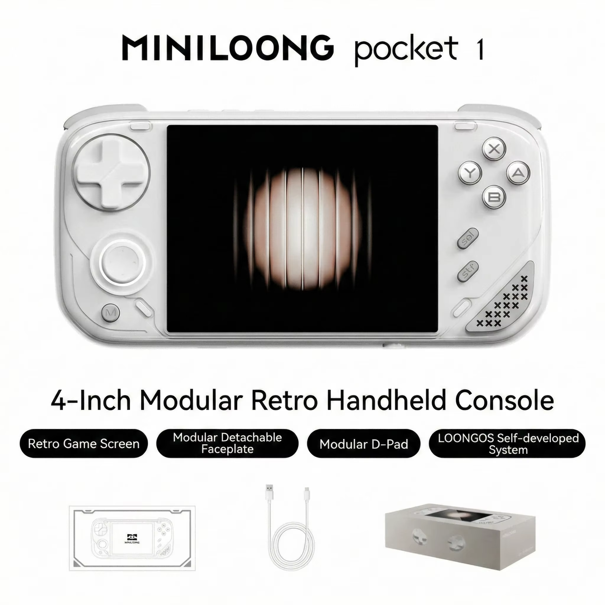 MINILOONG POCKET 1 Handheld Game Console 4'' IPS Screen