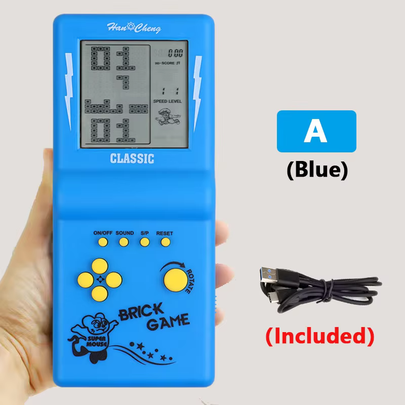 Rechargeable Retro Handheld Puzzle Game Console with 3.5" Screen