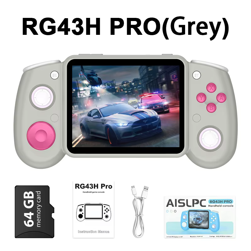 AISLPC RG43H PRO Retro Handheld Game Console 4.3" IPS
