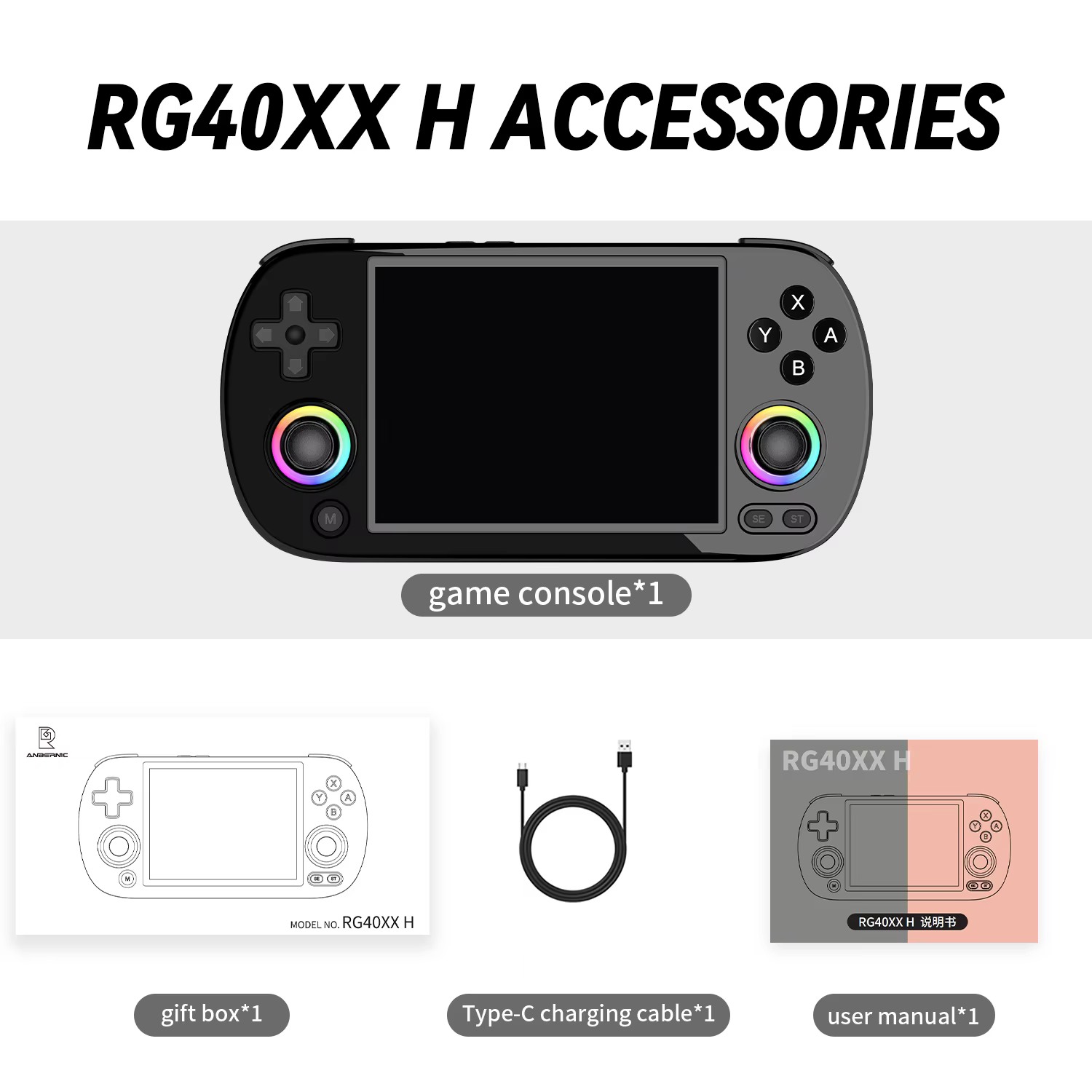 Anbernic RG40XXH 64-bit Linux Retro Handheld Console 4.0" IPS