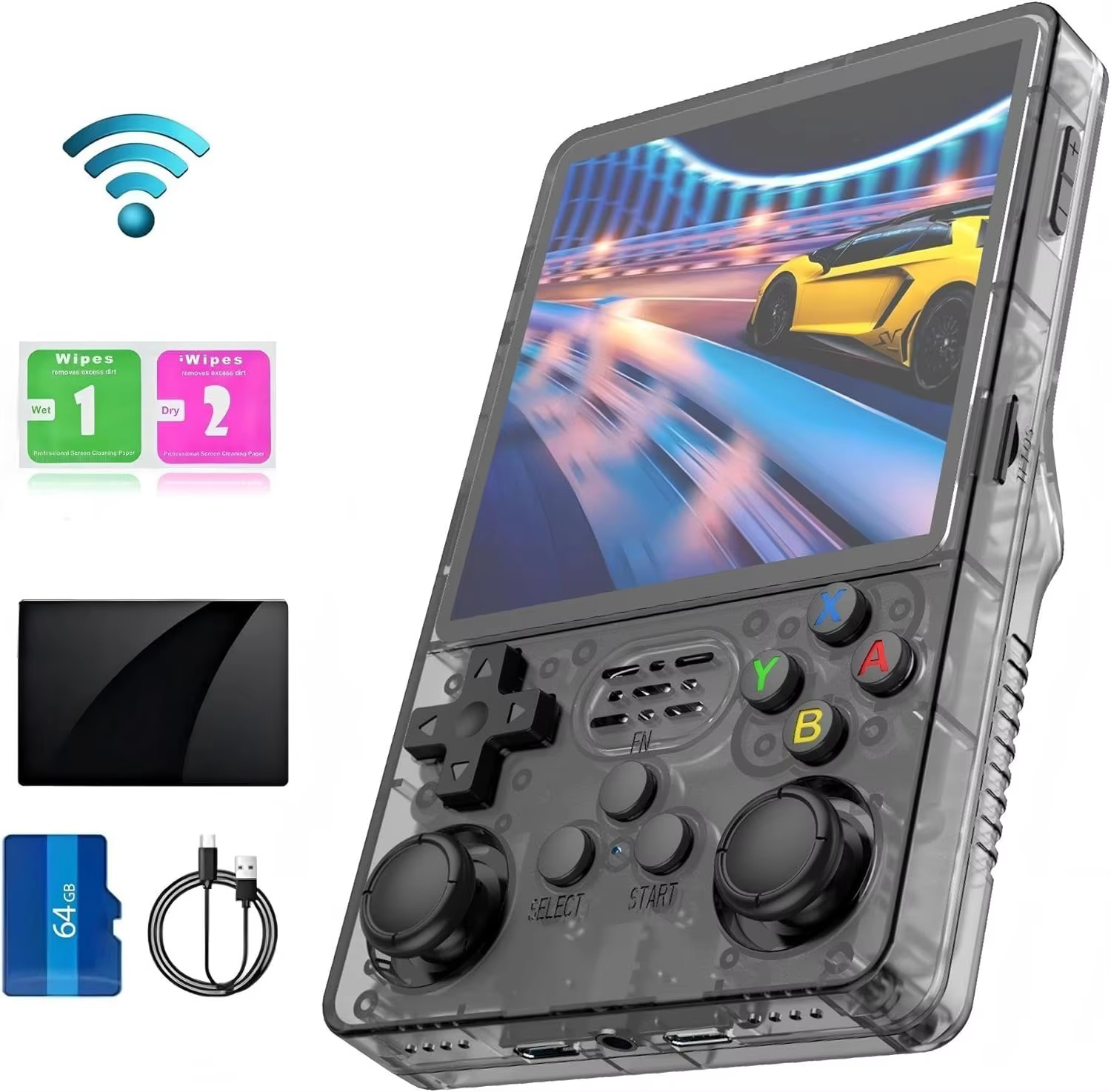 R36S Plus Handheld Retro Game Console 4.0" IPS Screen