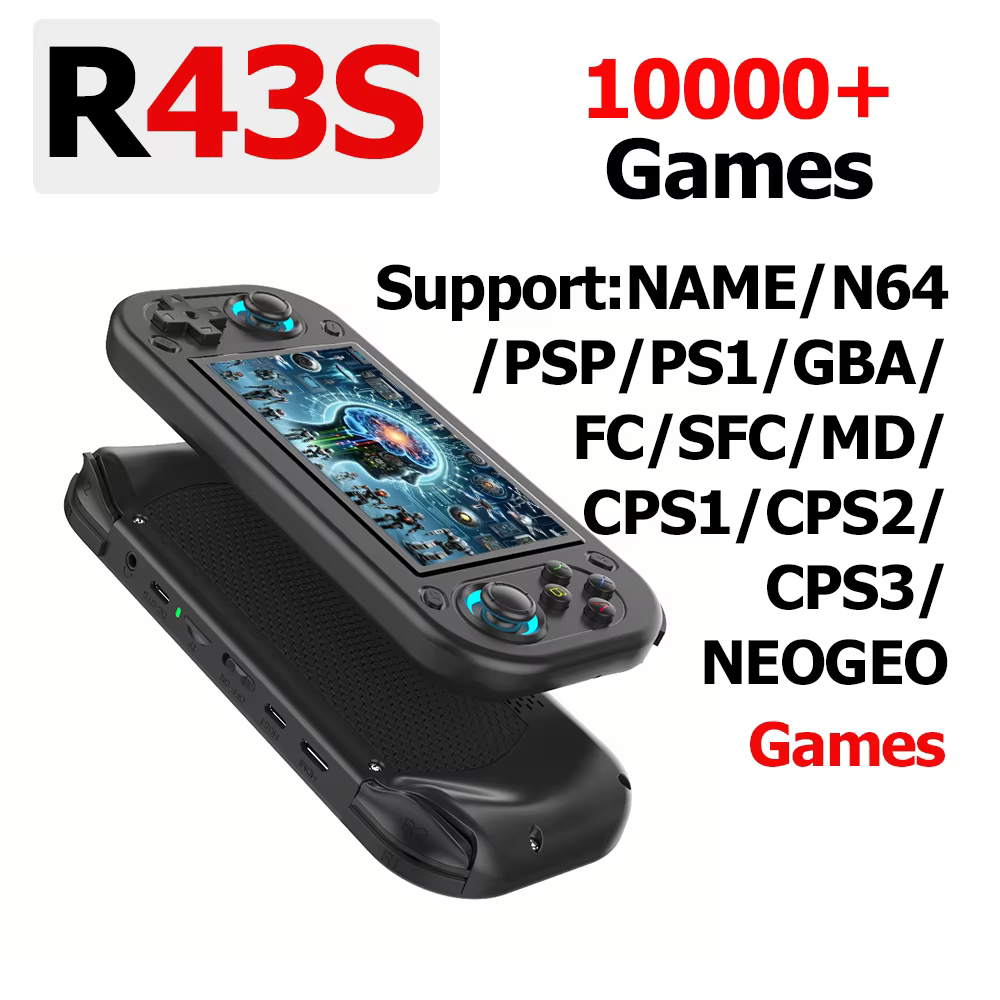 BOYHOM R43S Retro Handheld Game Console 4.3" IPS Screen