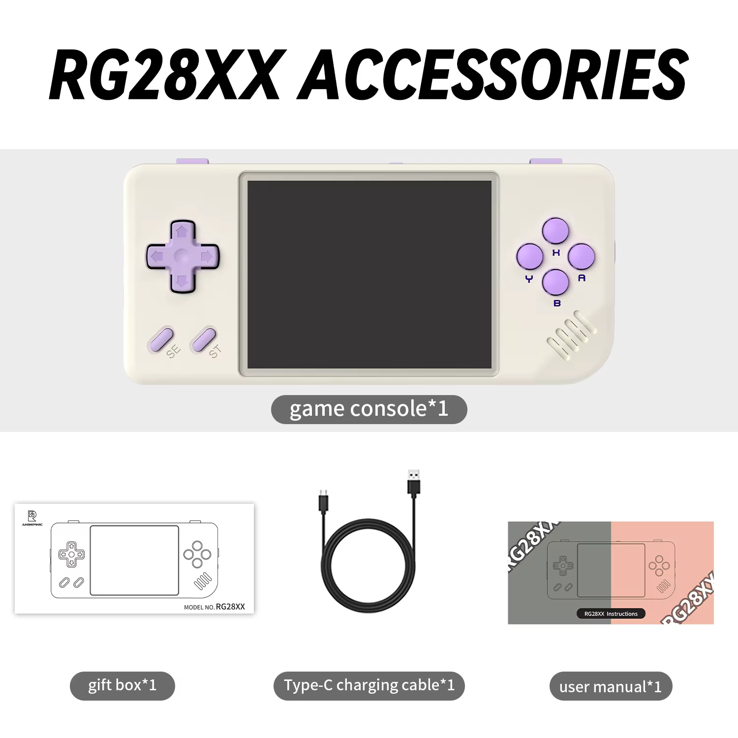 Anbernic RG28XX 2.83'' IPS Portable Retro Game Console