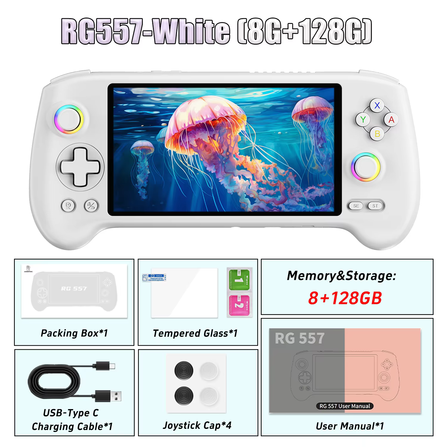 Anbernic RG557 5.48'' AMOLED Handheld Game Console