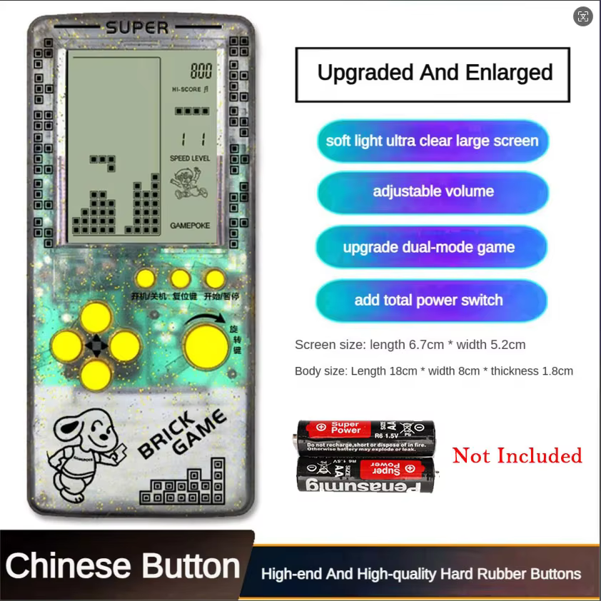 YTYIN Transparent Handheld Classic Game Console 49 Games