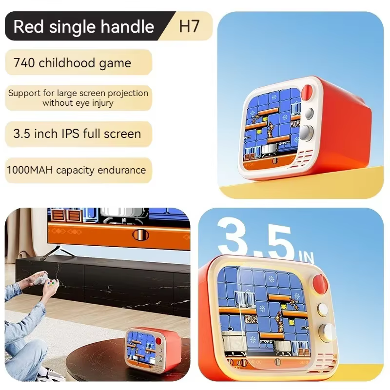 H7 Retro Mini TV Game Console with 3.5-Inch IPS Screen
