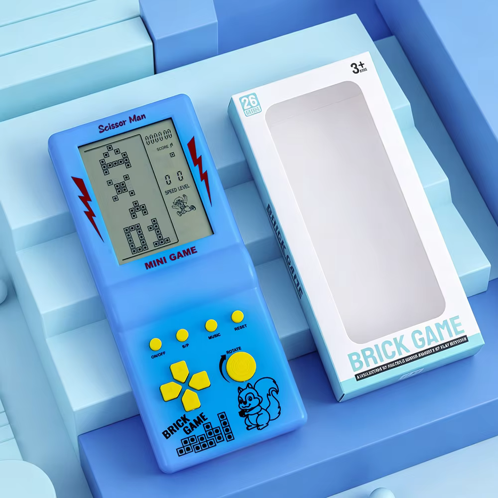 Classic Retro Tetris Handheld Game Console 4-Inch Display