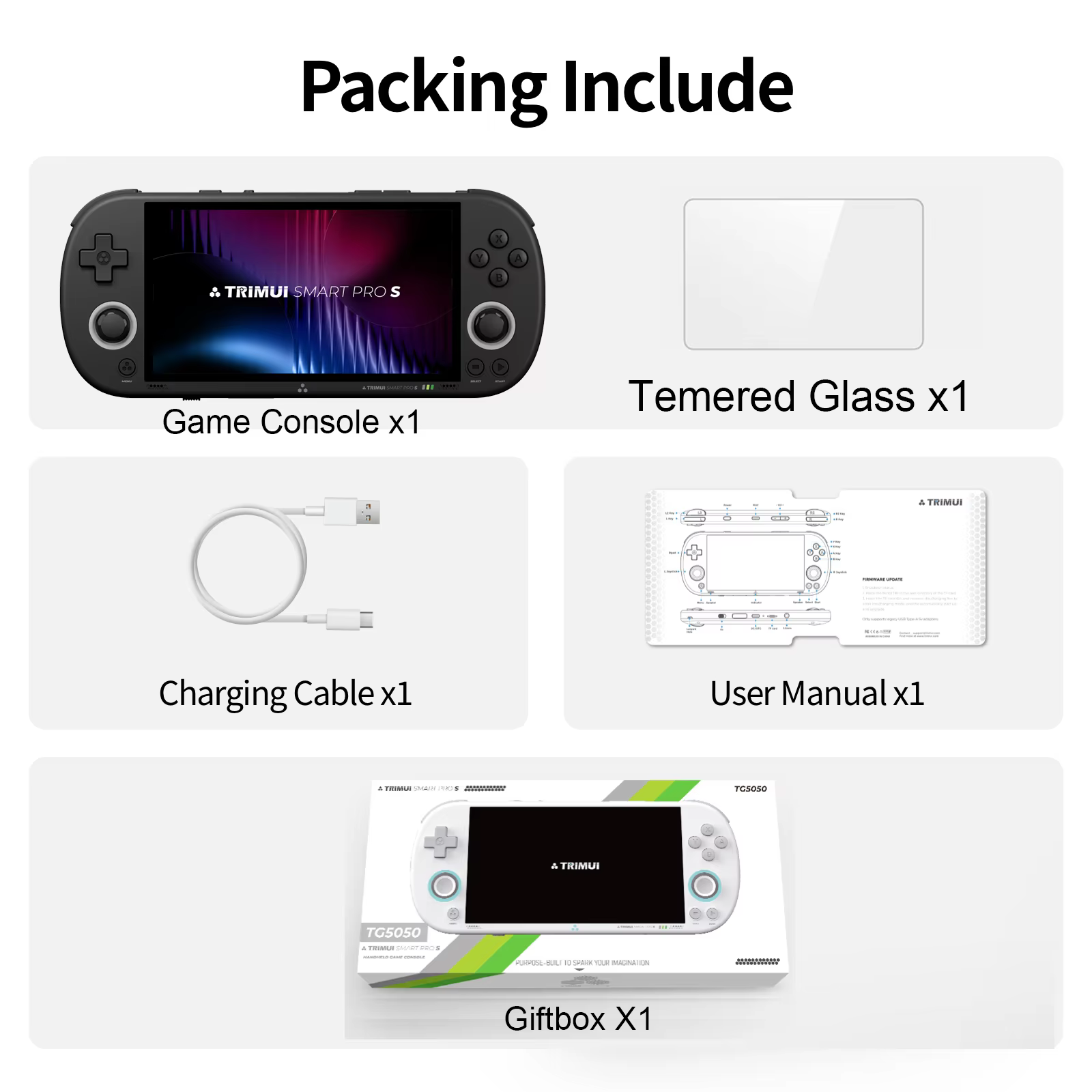 TRIMUI SMART PRO S Handheld Game Console 4.96 Inch IPS Screen