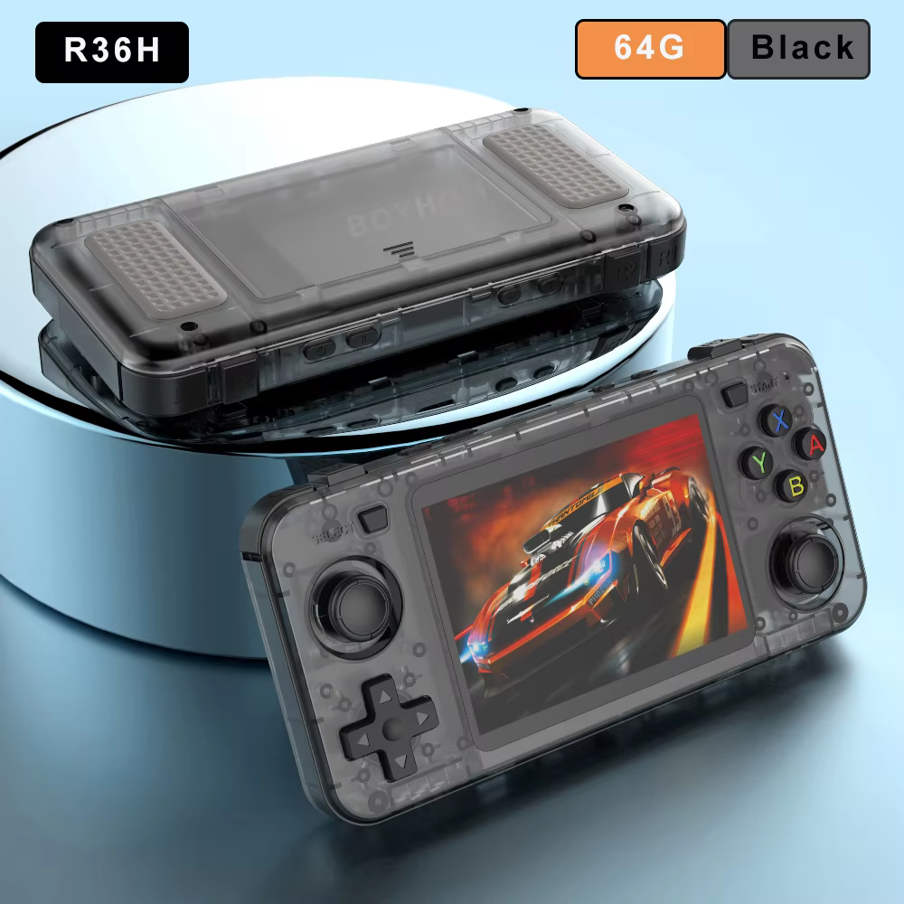 BOYHOM R36H Retro Handheld Game Console with 3.5'' IPS Screen