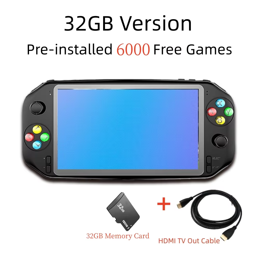 Rainbow Buttons RS16 7 Inch Portable Game Console 32GB