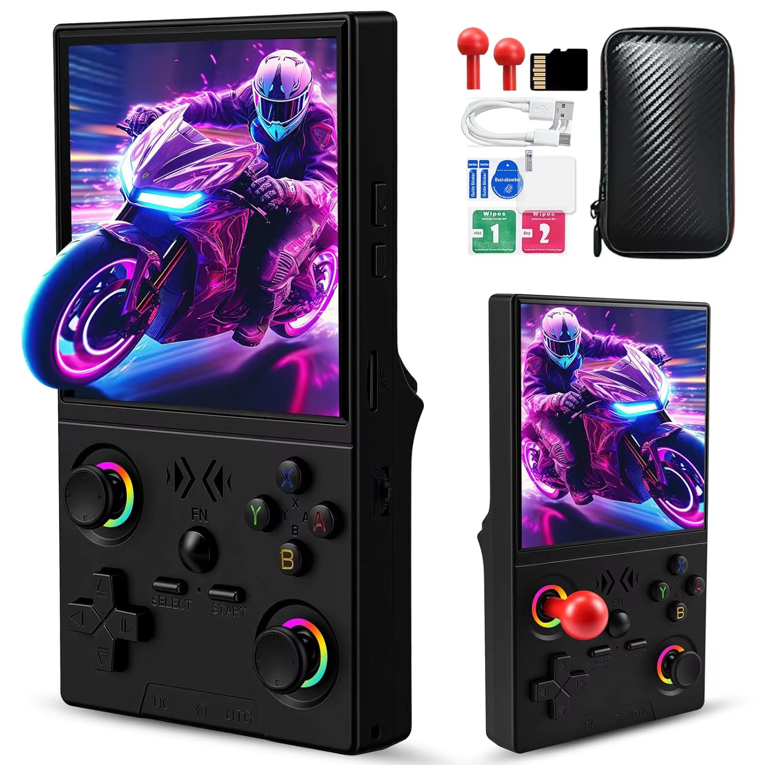 FLLBW XF40V Retro Handheld Game Console 4.0-Inch IPS Screen