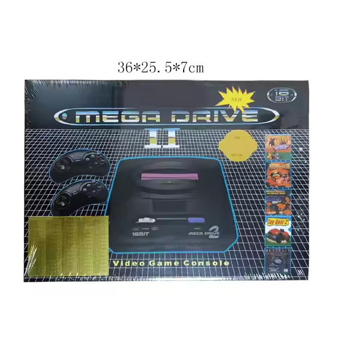 Retro 16Bit Sega Mega Drive 2 Console with 5 Games
