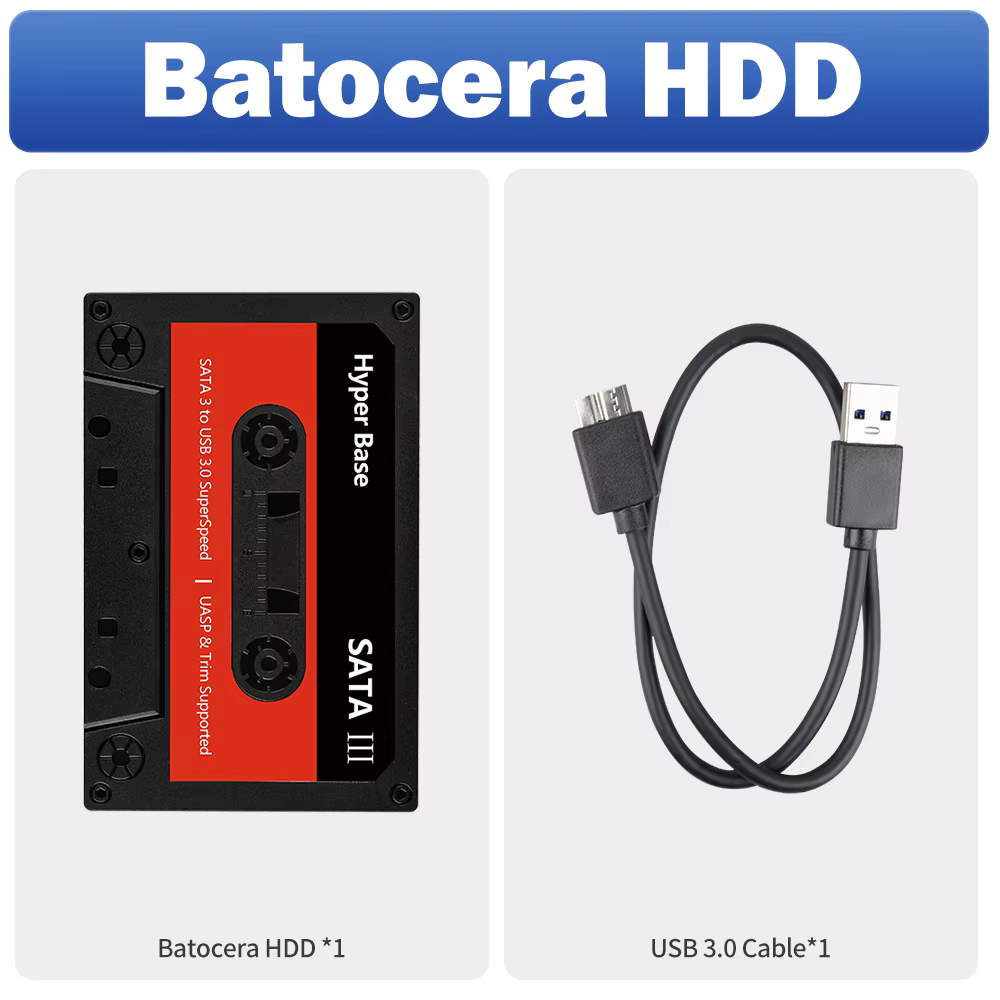 Batocera 2TB Retro Game HDD with 52000 Games Plug & Play