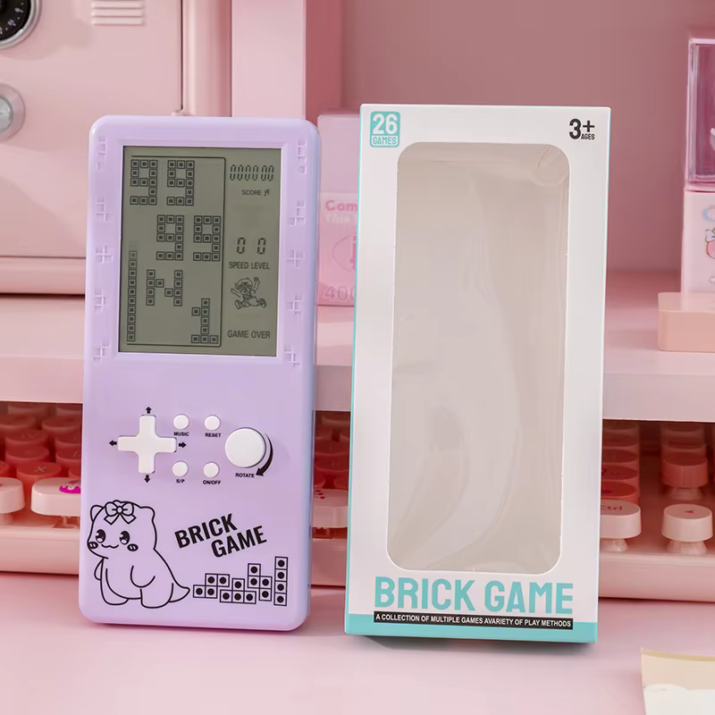 Retro Handheld Tetris Game Console with Big Screen