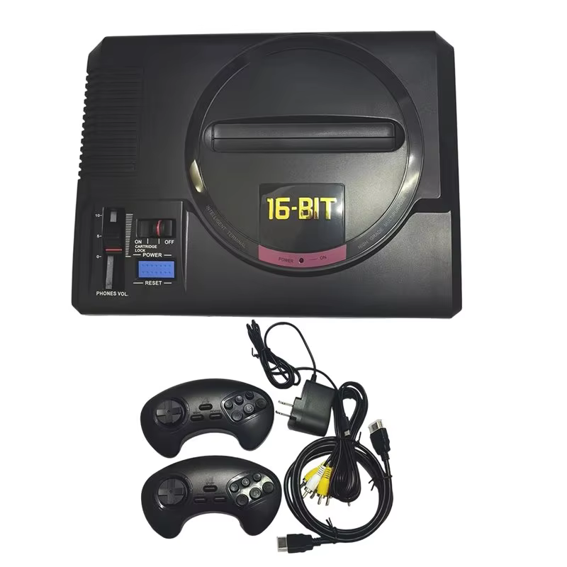 16-Bit SEGA Mega Drive Console with Wireless Controllers