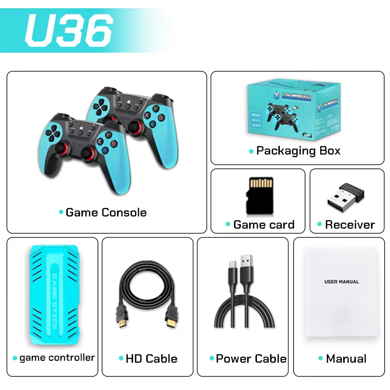 128GB U36 Retro TV Game Console with 50,000+ Games