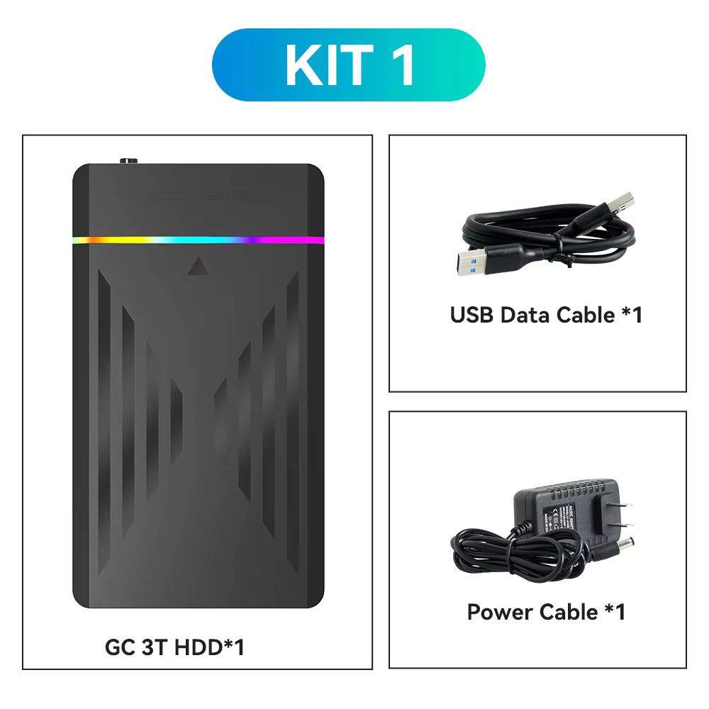 3TB Retro Game HDD with 17000+ Games & 30+ Emulators