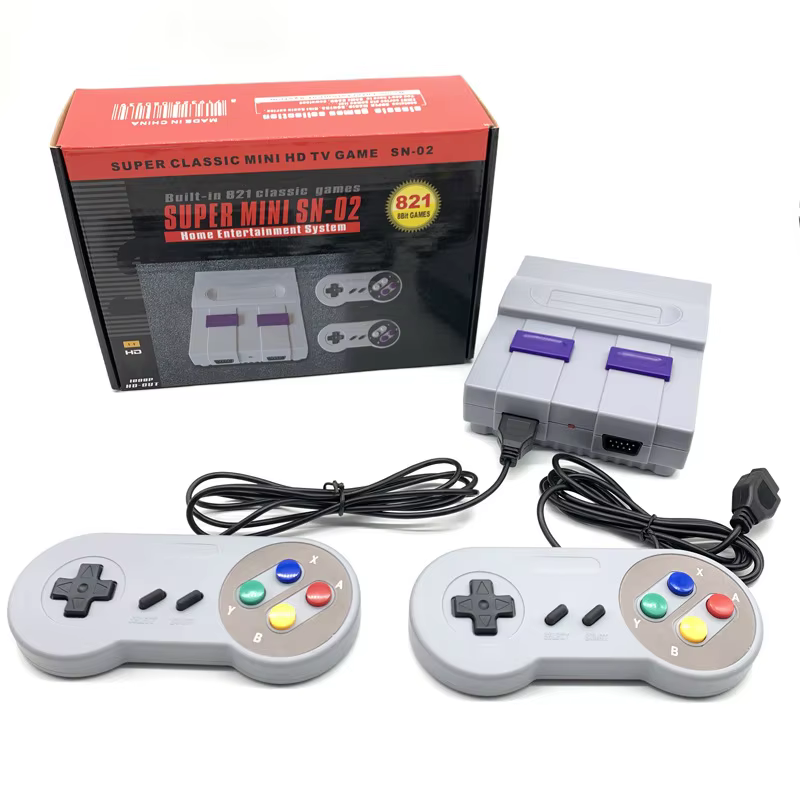 Retro Mini TV Console with 821 Games & Two Gamepads
