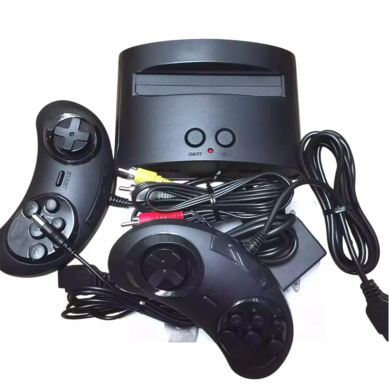 MD TV Game Console with External Card & Dual Controller Options