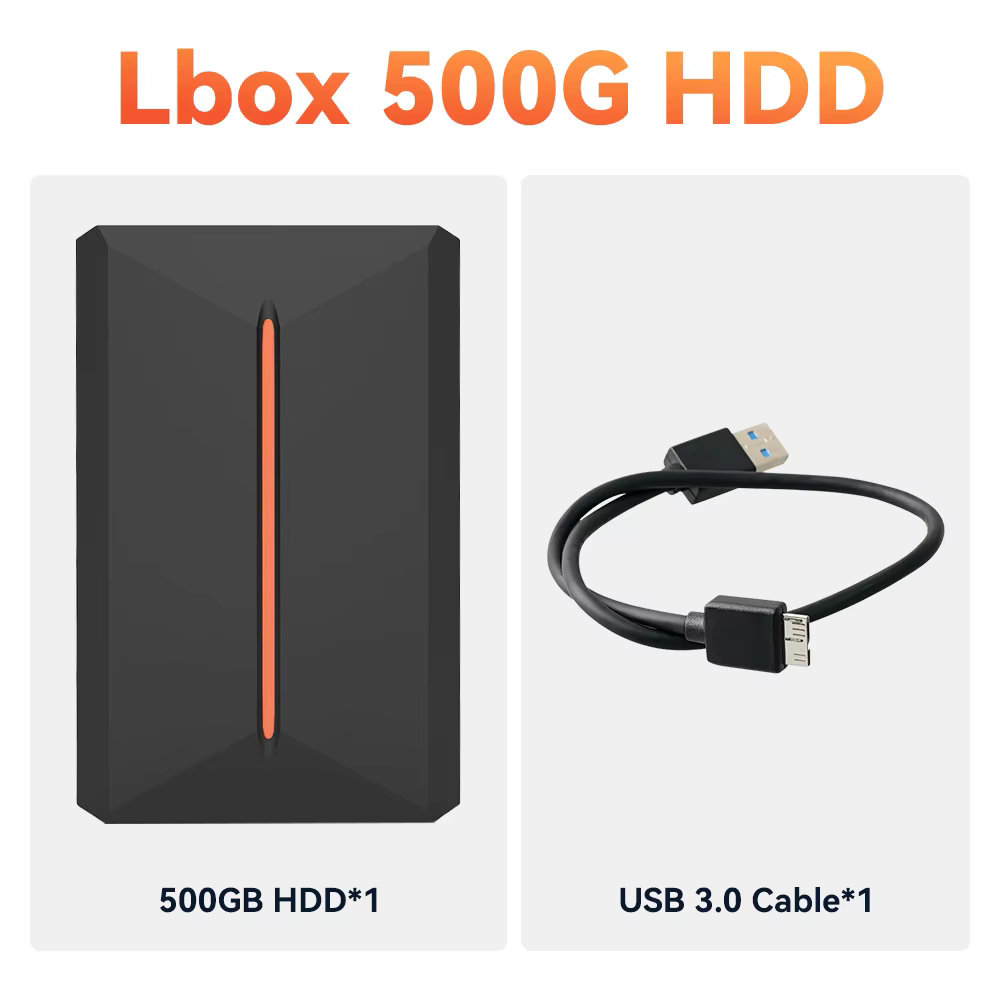 Lbox 500G Portable Retro Game Hard Drive for Windows