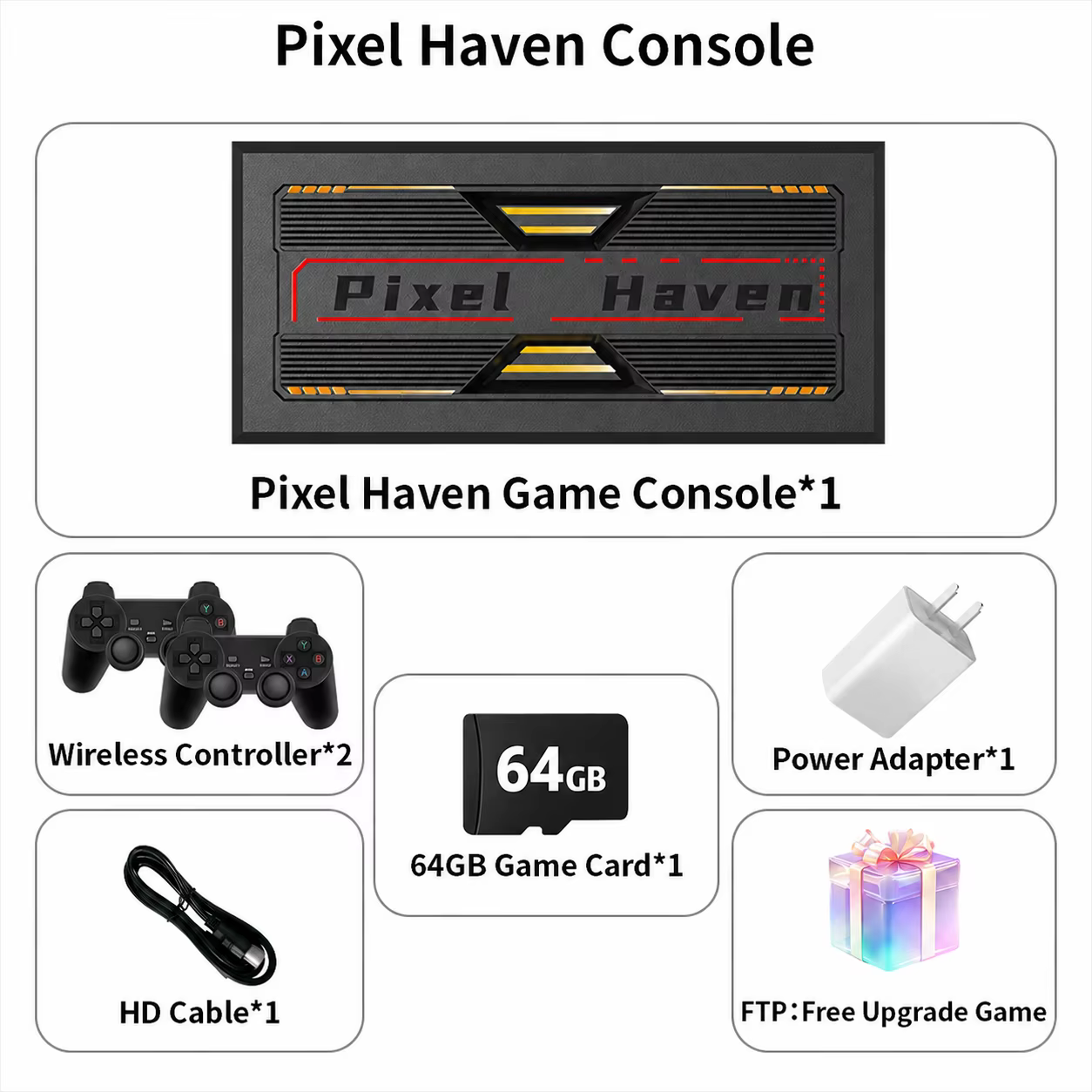 4K HD Pixel Haven Retro Game Console with 35500+ Games