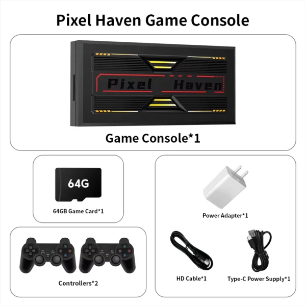 Pixel Haven Retro Game Console with 31000+ Games & Emulators