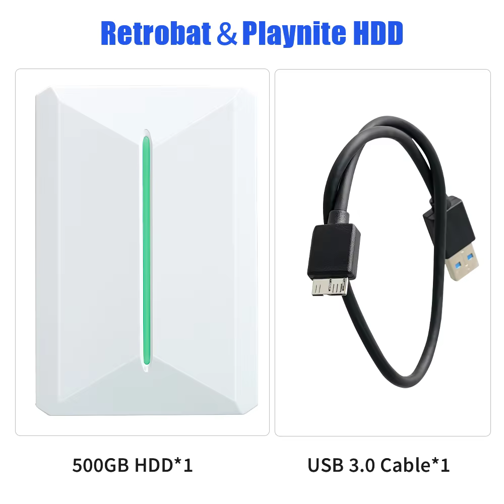 Retrobat & Playnite 500GB Retro & AAA Gaming HDD