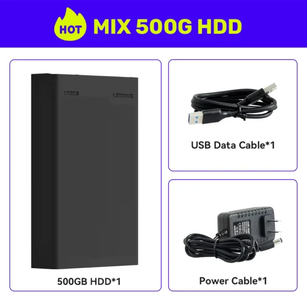 Hyper Base MIX 500G 3-in-1 Retro Gaming HDD with 38293 Games