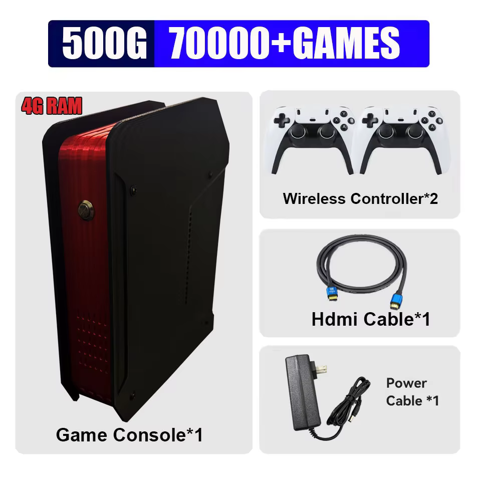 X4 Retro Family Video Game Console 1TB Dual System I3 CPU
