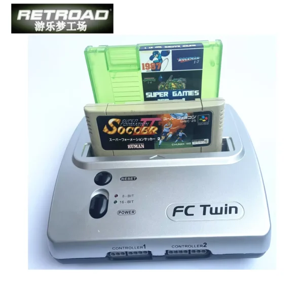 Hamy FCTWIN Retro Game Console with 2 Cartridge Slots
